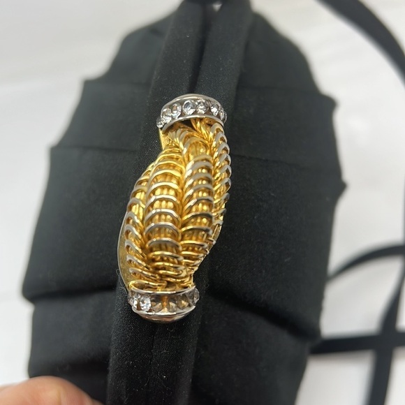 Rodo Black Crepe Top Frame Snap Closure Shoulder Evening Bag - Picture 9 of 14